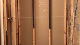 Plum Shower Walls by Power Planing amp Using Felt Furring Strips DIY Boomers [upl. by Seumas]