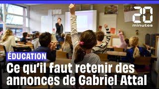 Éducation  Brevet math et redoublement… ce qu’il faut retenir des annonces de Gabriel Attal [upl. by Ynnav]