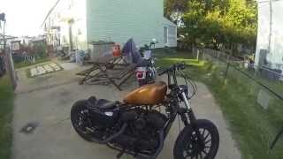 2014 Harley Davidsion CrazyOrangeMC inspired Sportster bobber update [upl. by Yelrebmik464]