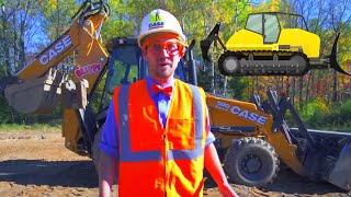 Blippi Learns About Construction Vehicles  Trucks For Kids  Educational Blippi Videos For Toddlers [upl. by Anol]