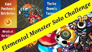 Best Elemental Mythicals Solo Elemental Challenge Hard Maps  Summoners Greed [upl. by Photima]