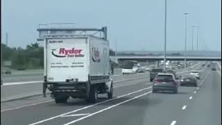 Unsafe Illegal and Dangerous Lane Change On Highway in Canada [upl. by Uzzial]