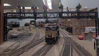 Scenic Shots with Norfolk Southern  Elkhart Model Railroad Club [upl. by Hullda821]