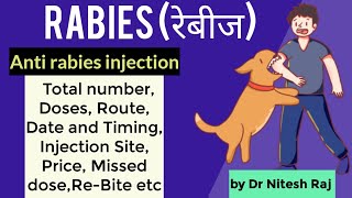 Rabiesरेबीज Anti rabies vaccination schedule and first aid treatment Dogcat bite by Dr Nitesh Raj [upl. by Rube]