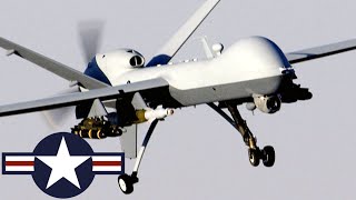 US Air Force Powerful MQ9 Reaper drones during combat exercises [upl. by Ahsilrae]