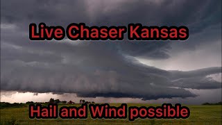 Kansas Storm Chase Wind Hail tons of Lightning [upl. by Secilu]