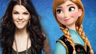 Saara Aalto the voice of Anna  Frozen QampA [upl. by Essiralc]