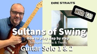 Dire Straits  Sultans of Swing Guitar Lesson Solo 1amp2 [upl. by Arretal]