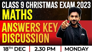 Class 9 Maths Christmas Exam  Answer Key Discussion  Exam Winner [upl. by Durwyn]