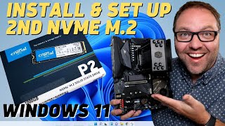 How to Install amp Set Up a Second NVMe M2 SSD  Windows 11 [upl. by Iniffit]