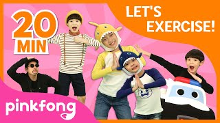 Lets Exercise  Exercise Songs  Compilation  Pinkfong Dance for Children [upl. by Newfeld]