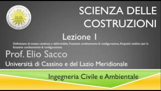 Scienza delle Costruzioni Lezione 1 [upl. by Lekram943]