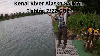 Fishing for salmon on Kenai river Alaska 7222024 [upl. by Enineg]