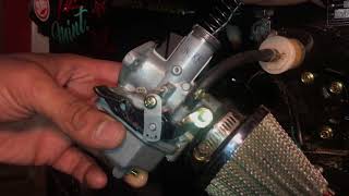 Changing throttle cable on Carb Apollo Update Slide Pin 125ccDb007SSRTaoTaolifanPitster Part 1 [upl. by Ahsirtap]