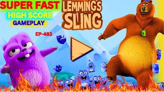 Lemmings Sling Shoot Fun Online Gameplay  Lemmings Sling Android EP483 [upl. by Atekal]