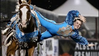 Shelby Pierson amp Piper Yule Trick Riding at the Armstrong IPE and Stampede 2022 [upl. by Belcher15]