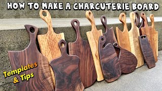 How to Make a Charcuterie Board Templates Wood Selection Finish Options amp More [upl. by Yddeg]