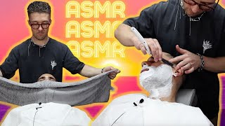 🌅 Super Relaxing 😌 ASMR 🪒Hot Towel Shave In London Barbershop 💈 [upl. by Animrac]