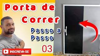 Porta de correr por trás da parede 05 passo a passo [upl. by Ahsim]