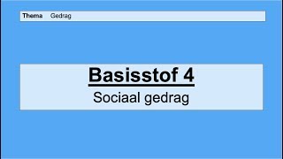 VMBO 3  Gedrag  Basisstof 4 Sociaal gedrag [upl. by Beghtol]