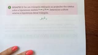 Desafio 3 Em um triângulo retângulo as projeções dos catetos sobre a hipotenusa medem 6 cm e 8 cm [upl. by Einatirb234]