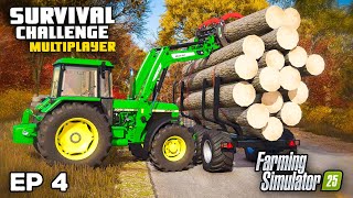 OUR FIRST PRODUCTION amp CASH INJECTION  Farming Simulator 25  Survival Challenge  Episode 4 [upl. by Acirred819]