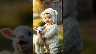 Cute babies with little animals ❤️❤️🥰 baby cutebaby cute bestoftiktok fyp viralvideo viral [upl. by Nedia]