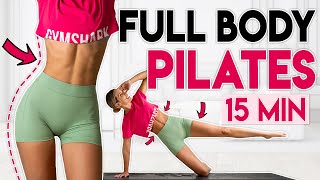 FULL BODY PILATES WORKOUT 🔥 Sculpt Tone amp Burn Belly Fat  15 min [upl. by Marietta]