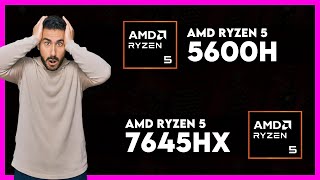 AMD Ryzen 5 5600H vs AMD Ryzen 5 7645HX Comparison [upl. by Seeto153]