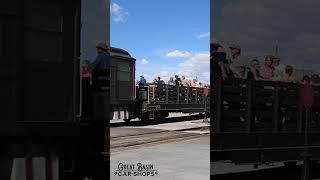 Nevada Northern Railway 93 Vintage Steam Locomotive train steamengine railroad nevada [upl. by Annoynek]