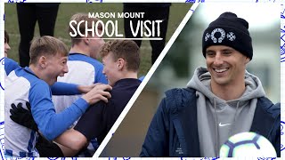 Mason Mount Surprises His Old School  Kids Free Kick Challenge  Chelsea FC [upl. by Patin]