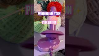 Winding my Acrylic Yarn Pt 1 Pink yarn amsr crochetsupplies crochet [upl. by Kissie742]