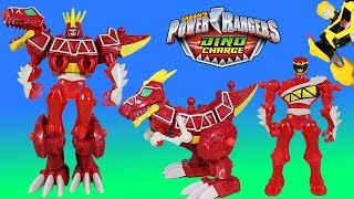 Power Rangers Dino Charge Mixx N Morph Red Ranger amp TRex ZORD amp Transformer Hero Masher Bumblebee [upl. by Ivy]