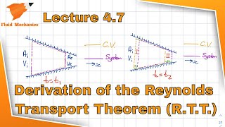 Fluid Mechanics 47  Derivation of the Reynolds Transport Theorem [upl. by Nyrahs419]