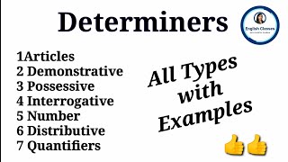 Determiners in English GrammarAll types with ExamplesFor 8th 12th Classes [upl. by Imij]