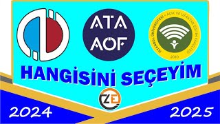 AÖF Anadolu Açıköğretim mi Atatürk Açıköğretim mi İstanbul Auzef mi 2024 Hangi Okulu Seçeyim [upl. by Minerva]