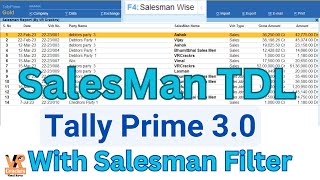 Salesman TDL for Tally Prime with Boost Sales  Tally TDL [upl. by Navad430]