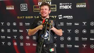 Ciaran Clarke PostFight Media Scrum  Bellator London [upl. by Eded]