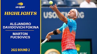 Alejandro Davidovich Fokina vs Marton Fucsovics Highlights  2022 US Open Round 2 PS4 Gameplay [upl. by Ielirol958]