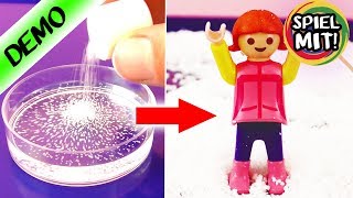 IST DAS ECHTER SCHNEE Schnee selber machen aus Pulver  Insta Snow Powder Experiment Spiel mit mir [upl. by Winwaloe]