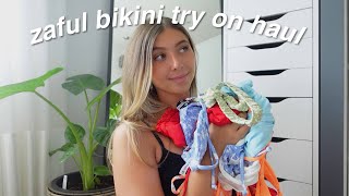 zaful bikini try on haul [upl. by Arahahs176]