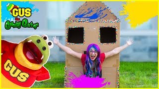 Learn Colors with Paint and Build Box Fort [upl. by Onabru136]