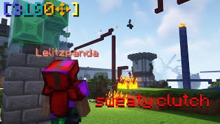 Sweaty Castle Clutch…  Hypixel Bedwars [upl. by Meerek]