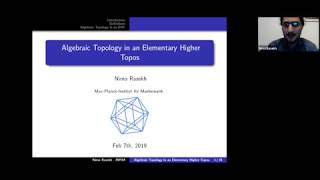 Nima Rasekh Algebraic topology in an elementary higher topos [upl. by Drusie]