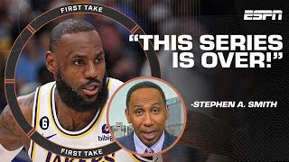 THIS SERIES IS OVER 🗣️ Stephen A on the Lakers after Ja Morants injury in Game 1  First Take [upl. by Beatriz]