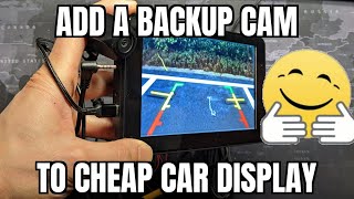 ALMOST SECRET FEATURE HOW TO USE AV INPUT ON CHEAP CAR DISPLAY FOR A BACKUP CAMERA [upl. by Gabby]