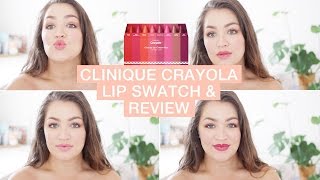 CLINIQUE CRAYOLA CHUBBY STICK SWATCHES amp REVIEW  LeChelle Taylor [upl. by Moyers463]