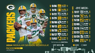 Green Bay packers 2024 schedule predictionreactions [upl. by Patrick827]