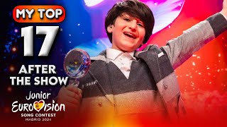 Junior Eurovision 2024  My Top 17 After The Show [upl. by Didi]