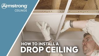 How to Install a Drop Ceiling  Armstrong Ceilings for the Home [upl. by Mortensen]